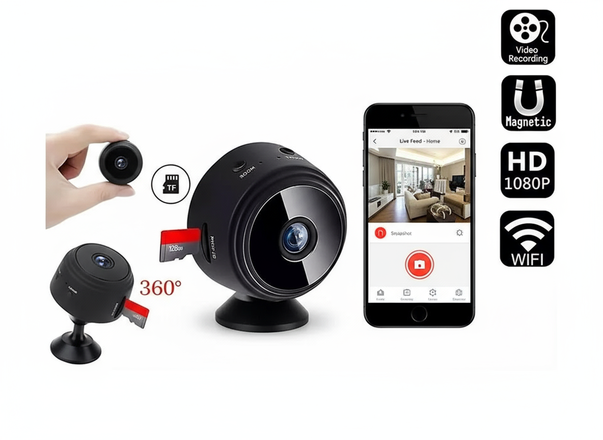 Cámara con smartphone mostrando app