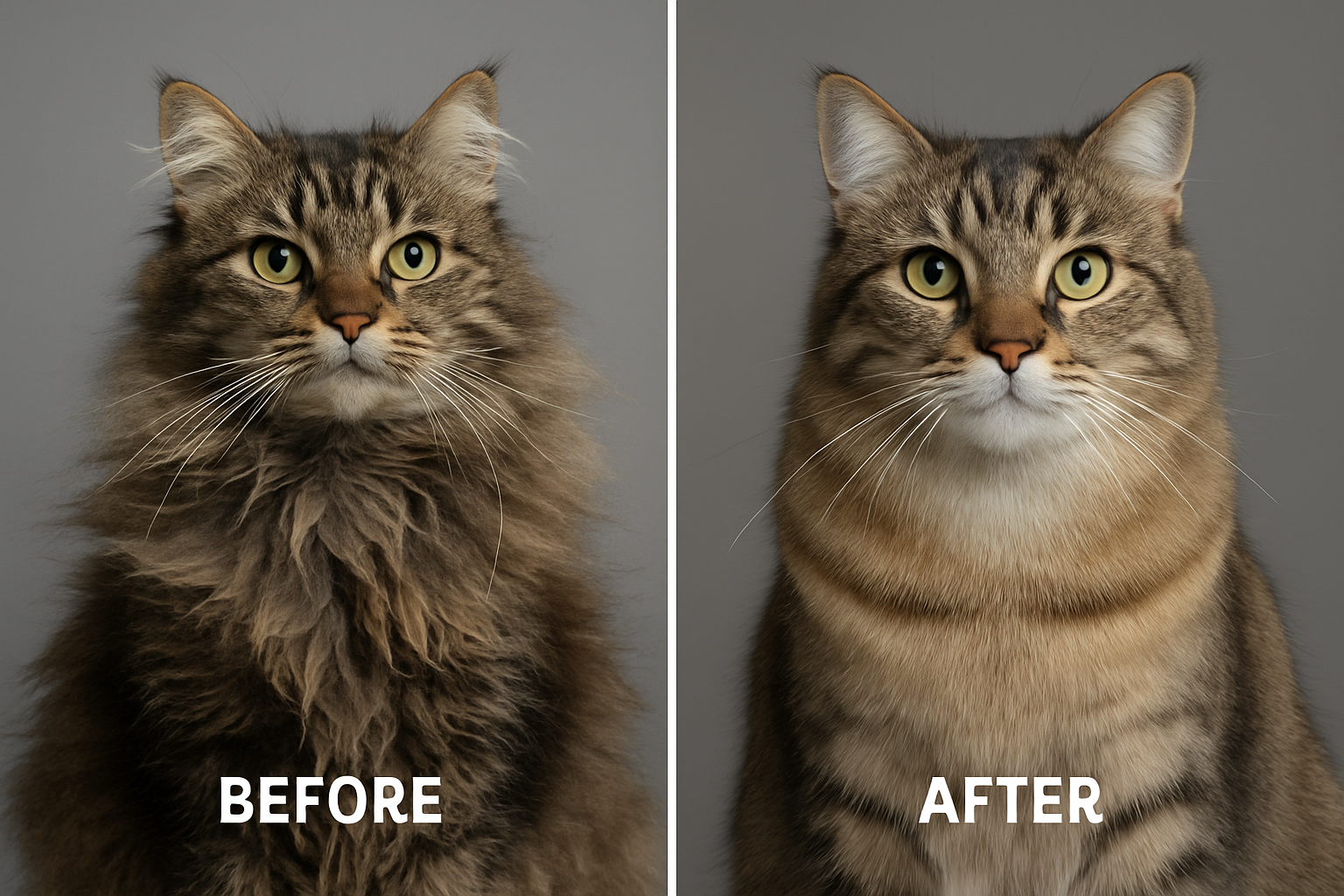 Antes y después del cepillado