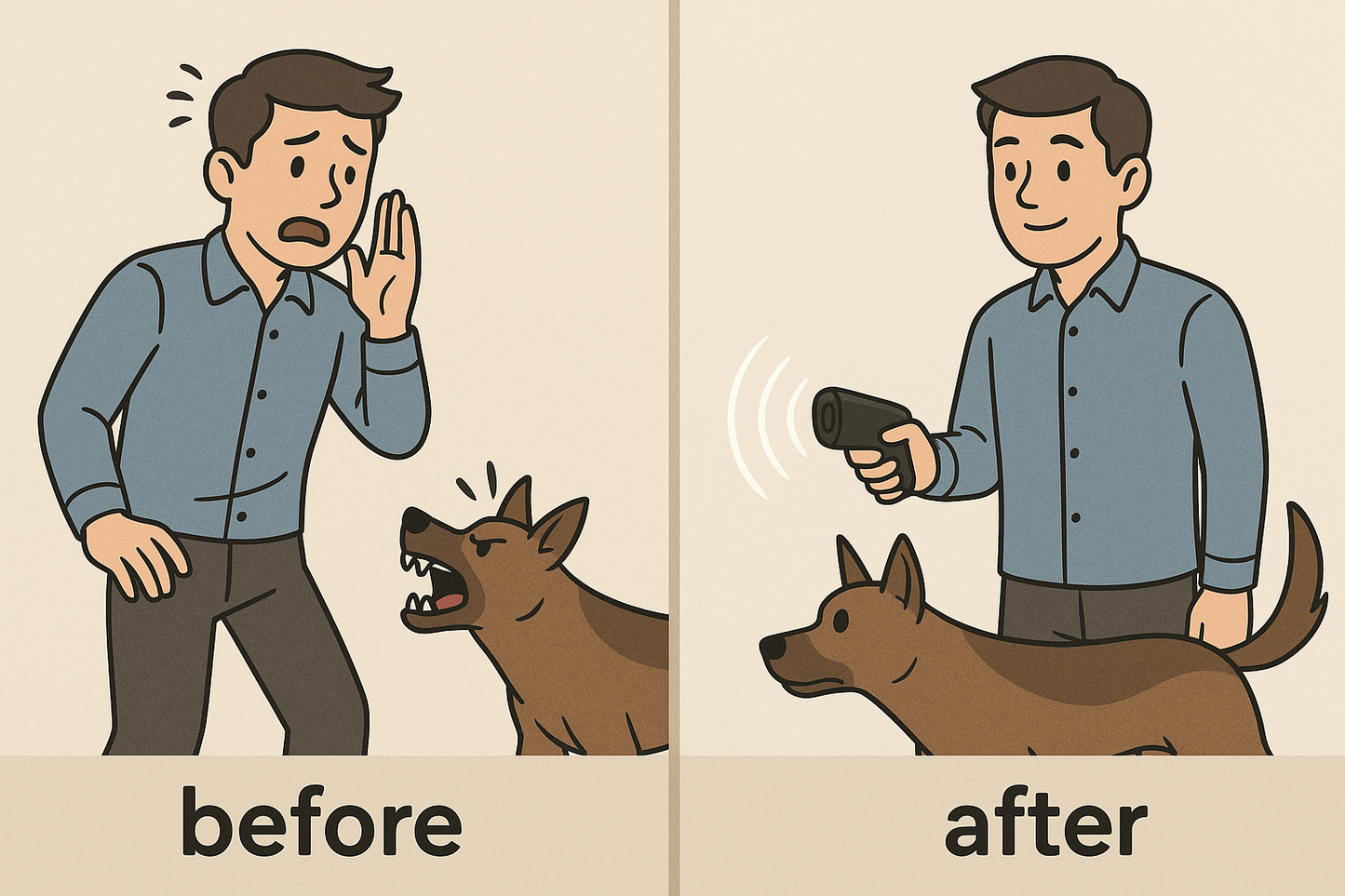 Comparación con y sin dispositivo