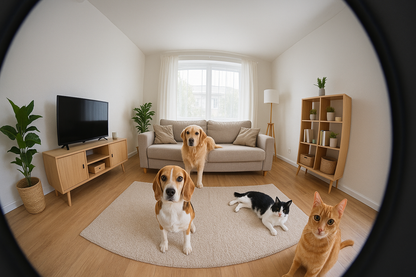 Vista gran angular de la habitación